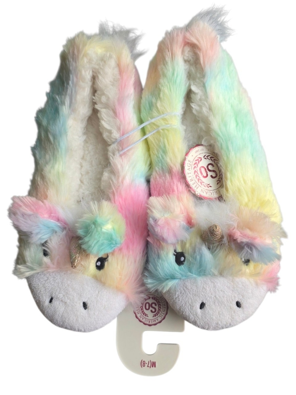 SO Pastel Rainbow Unicorn Women's Slippers